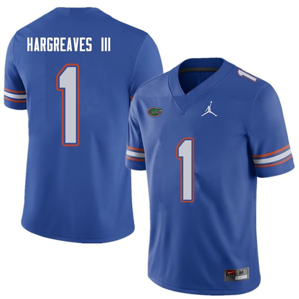 Men's NCAA Florida Gators Vernon Hargreaves III #1 Stitched Authentic Jordan Brand Royal College Football Jersey NLC5065SF